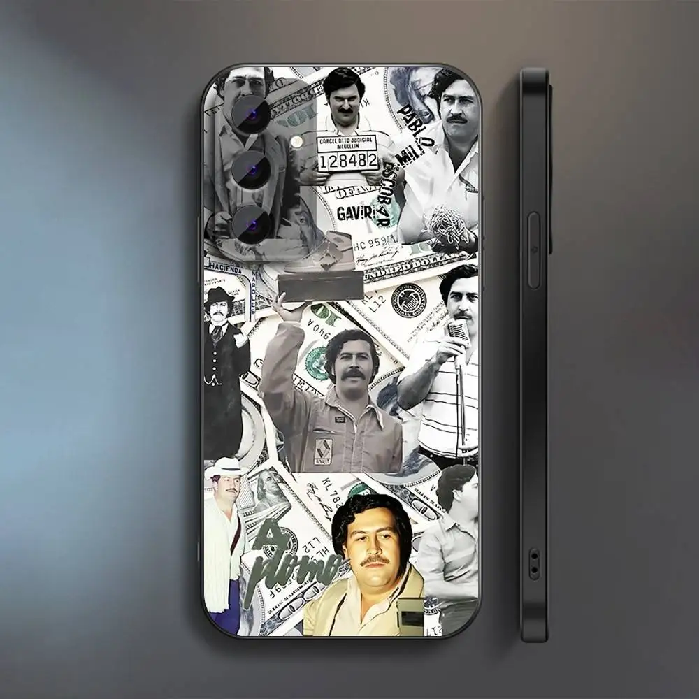 حافظة هاتف Plata O Plomo Narcos Pablo Escobar لهاتف سامسونج S 25,24,23,22,30,21,10,9,Ultra,Plus,Lite,FE,4,5G حافظة سوداء ناعمة