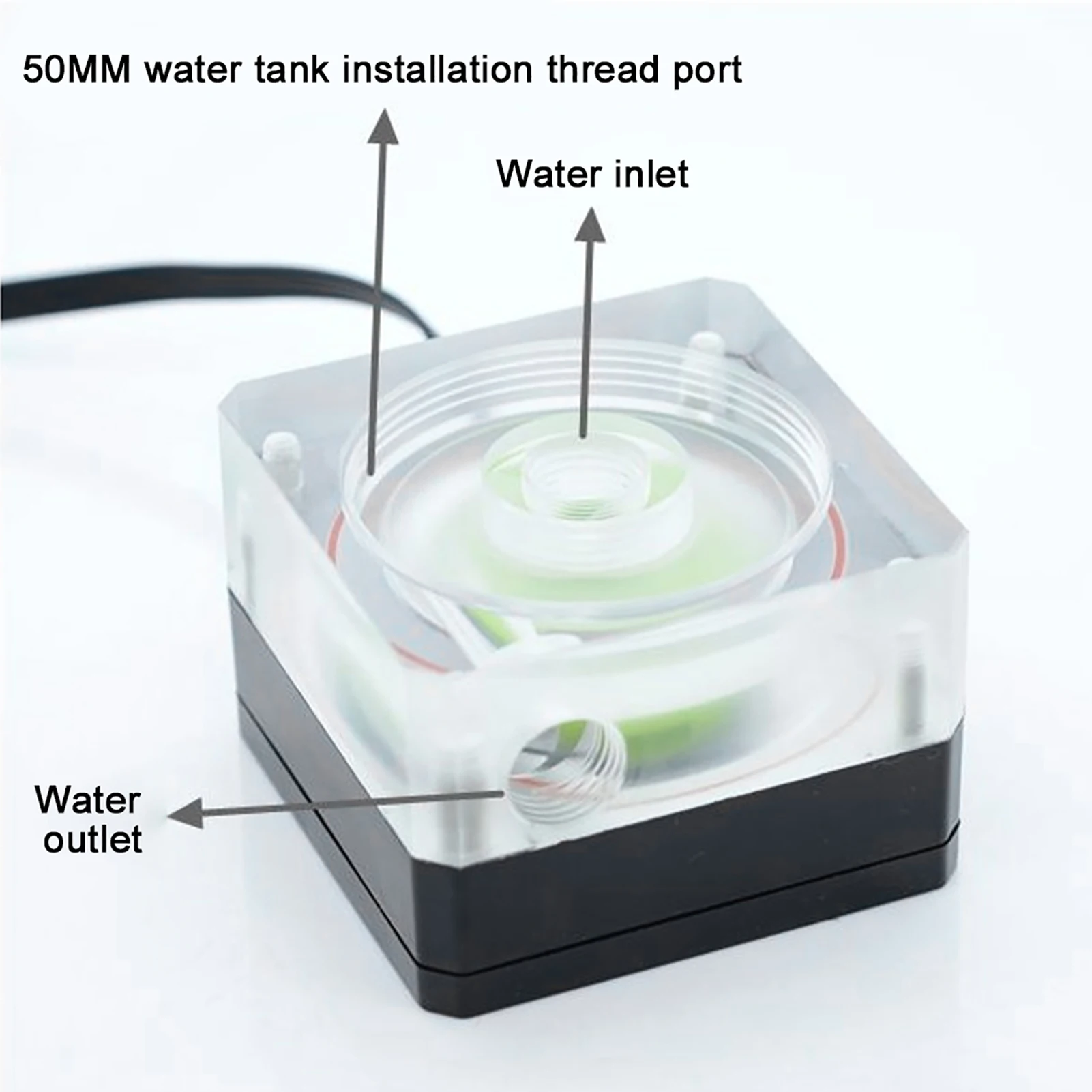 

500L/H Water Cooling Pump Water Cooling Pump Ultra-Thin PMMA PWM Speed Control 3 Meters Head 500L/H 4cm Thickness Water Cooling