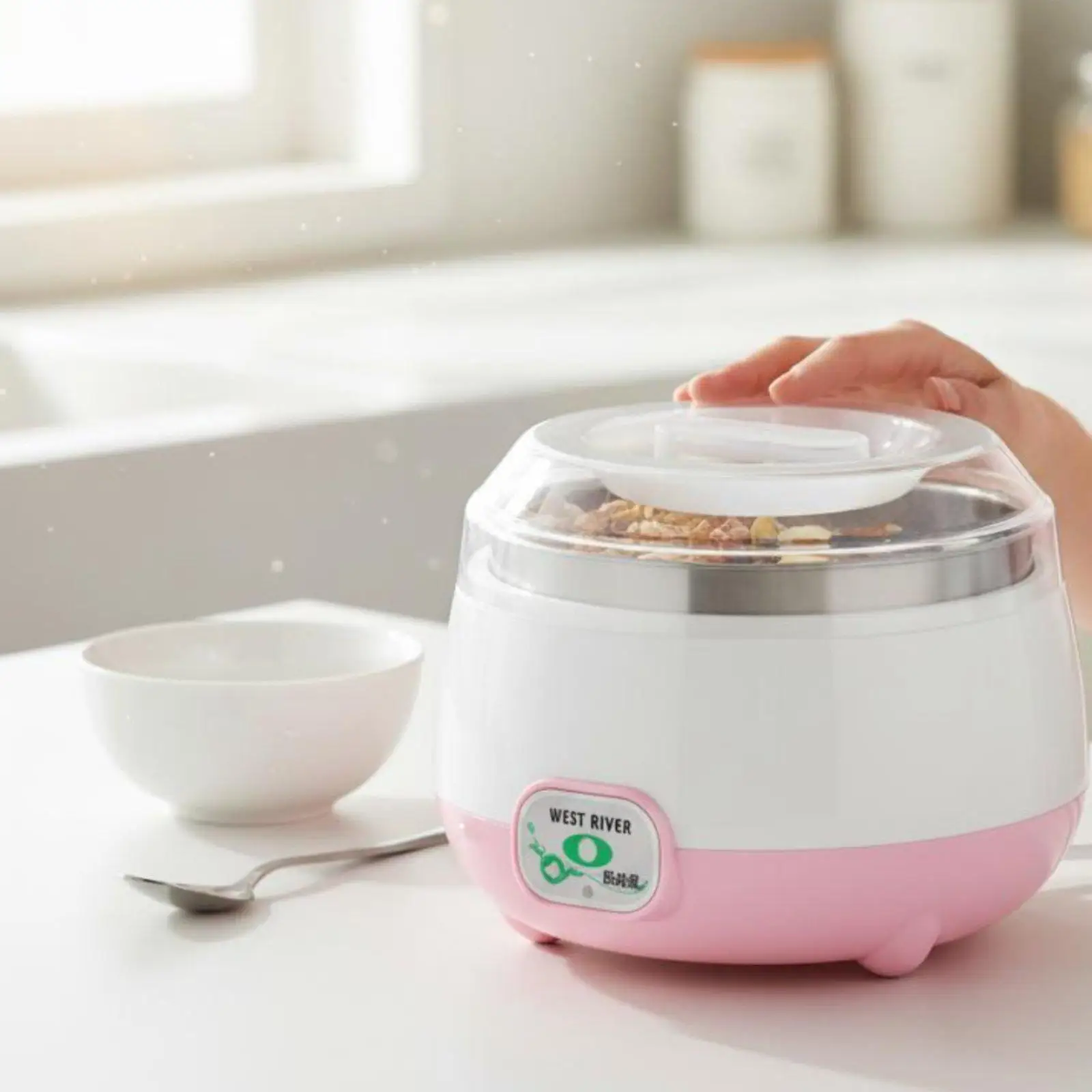 Mini Yogurt Maker Stainless Steel Inner Pot Home Fermenter Machine for Small Family Use