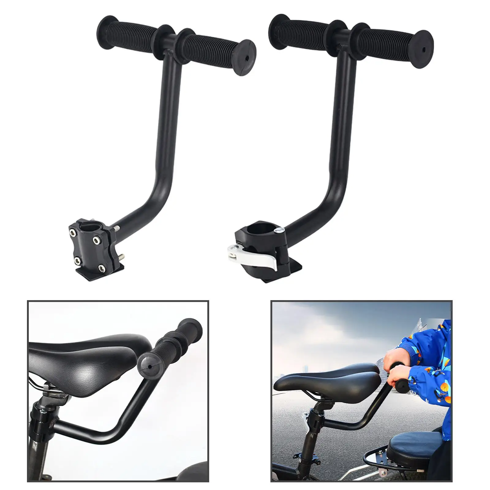

Bicycle Rear Seat Armrest Accessories, Relaxation Sturdy Handrails Bicycle Rear Child Handlebar, Bikes Child Back Seat Armrest,
