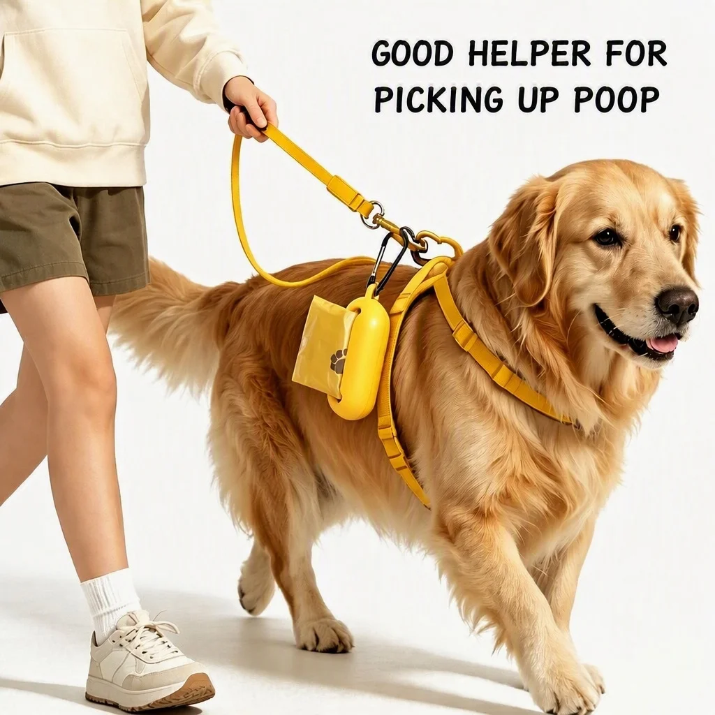 1/2PCS Silicone Pet Poop Bag Holder Portable Dog Waste Bag Dispenser Lightweight Pet Poop Bag Storage Container For Dog Walking