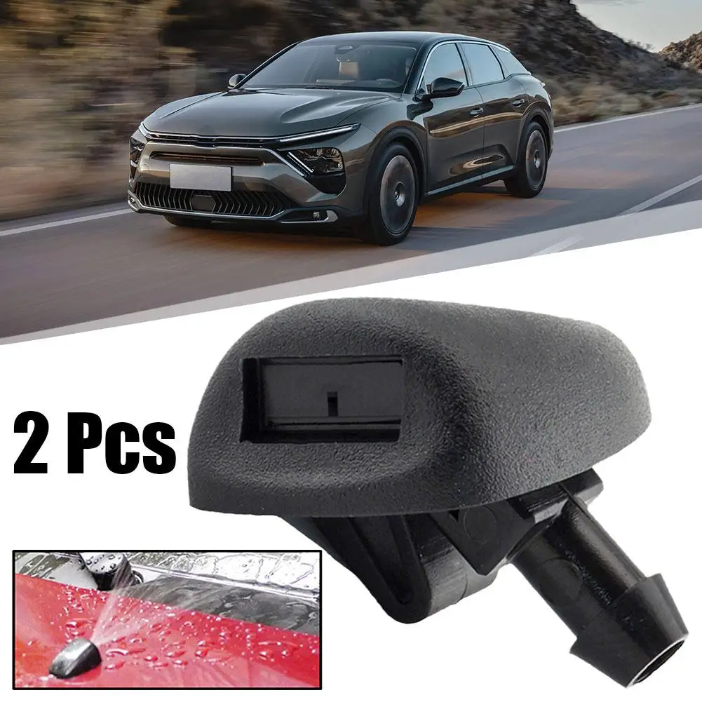 2pcs Front Windshield Wiper Washer Jet Nozzle For Peugeot 206 407 Glass Spray Nozzle 6438J2 6438E6 6438AV 6438W2 6438Z1 O3S9