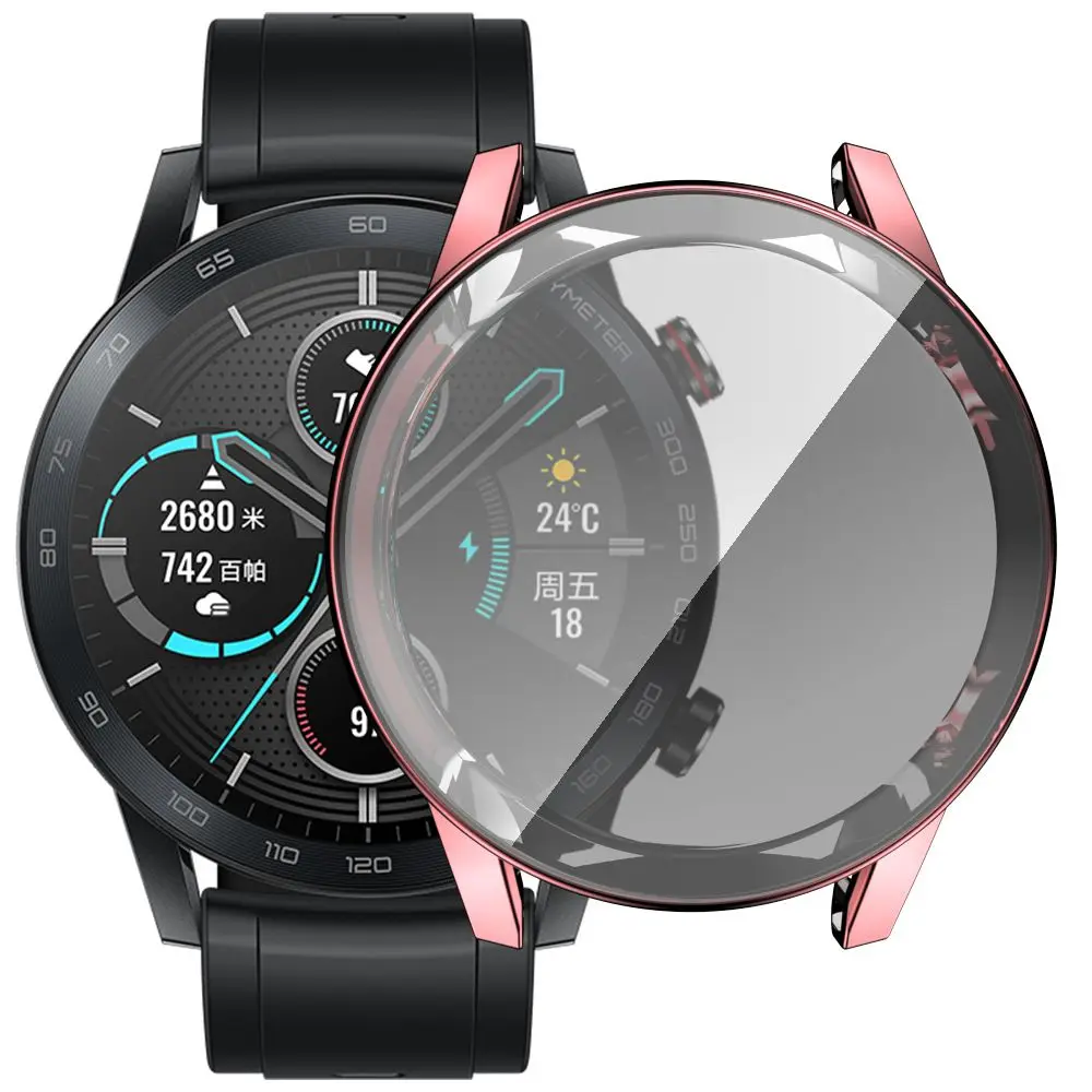 Protective Shell Smart Watch Accessories Screen Protector Plating TPU Watch Case 360 Full Cover For Honor Magic Watch 2 46mm