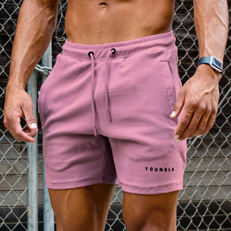 Pantalones cortos de baloncesto para hombre, pantalones cortos para correr de secado rápido, pantalones cortos rosa para hombre, ropa de calle