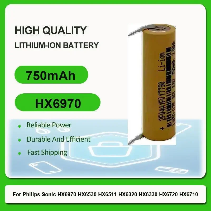 

HX6970 Аккумулятор для Philips Sonic HX6970 HX6530 HX6511 HX6320 HX6330 HX6720 HX6710 750 мАч