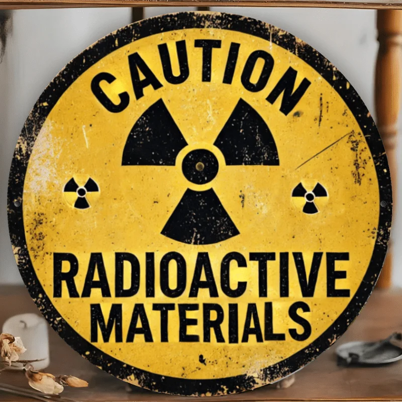 1pc Vintage Warning Sign - 7.87