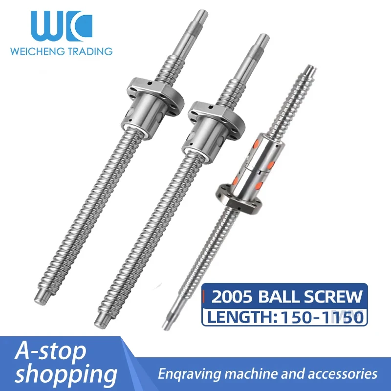 

1PC BallScrew SFU2505 DFU2505 Ball Screw C7 With 2505 Flange Single/DOUBLE Ball Nut BK/BF20 End Machined For Cnc Parts