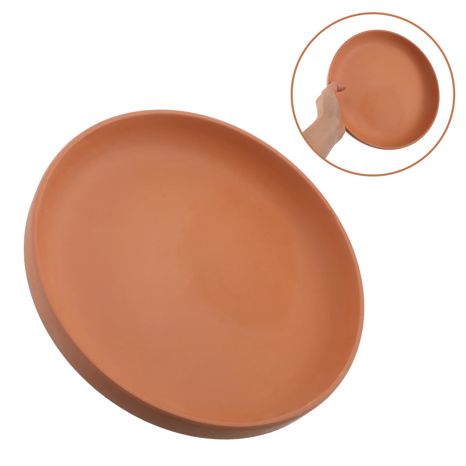 

9.6 Inch Terracotta Bread Warming Stone Round Shape Heat Retaining Food Warmer for Pastries Tortillas Sourdough Indoor Serving