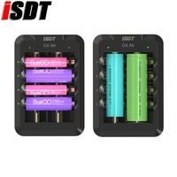 ISDT C4 Air USB Type-C 6-Bay 4A Universal Battery Smart Charger With APP Connection For AA AAA Li-ion Rechargeable Batteries