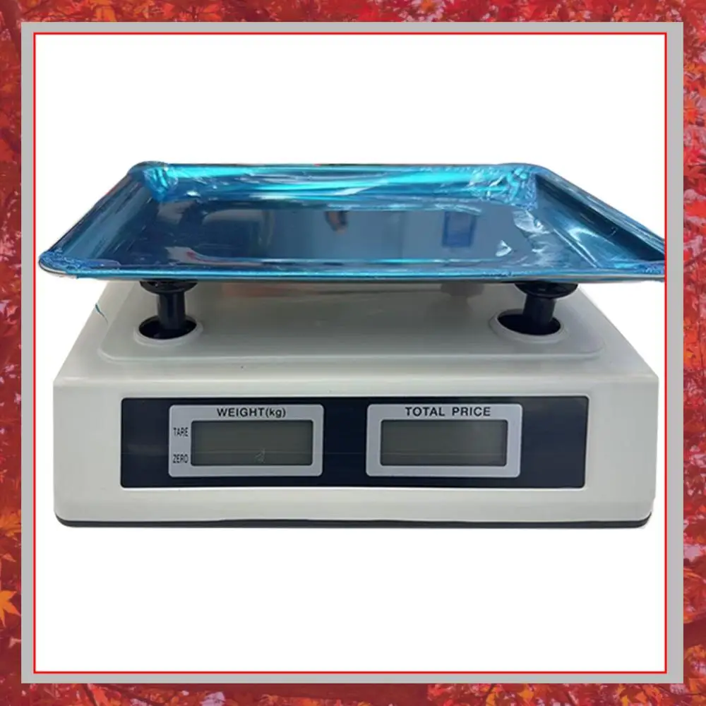 40kg/1g Commercial Price Scale with Stainless Steel Plate Counting Weight Scale LCD Digital Display for Farmers Market Meat Shop