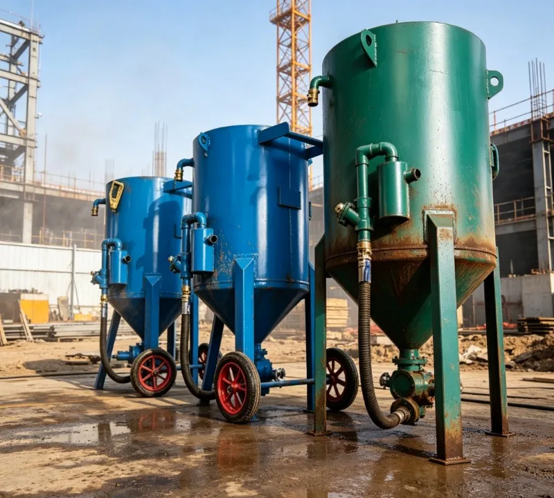 

Portable Sandblaster With Wheels 400/500/600 Model Mobile Abrasive Blasting
