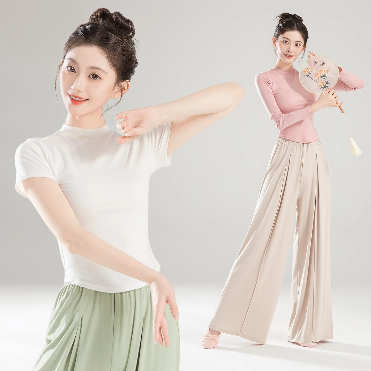 Traje de Danza Clásica de Manga Corta para Mujer, Ropa de Danza Moderna, Nuevo Modelo, Pantalones de Danza para Exámenes Artí...