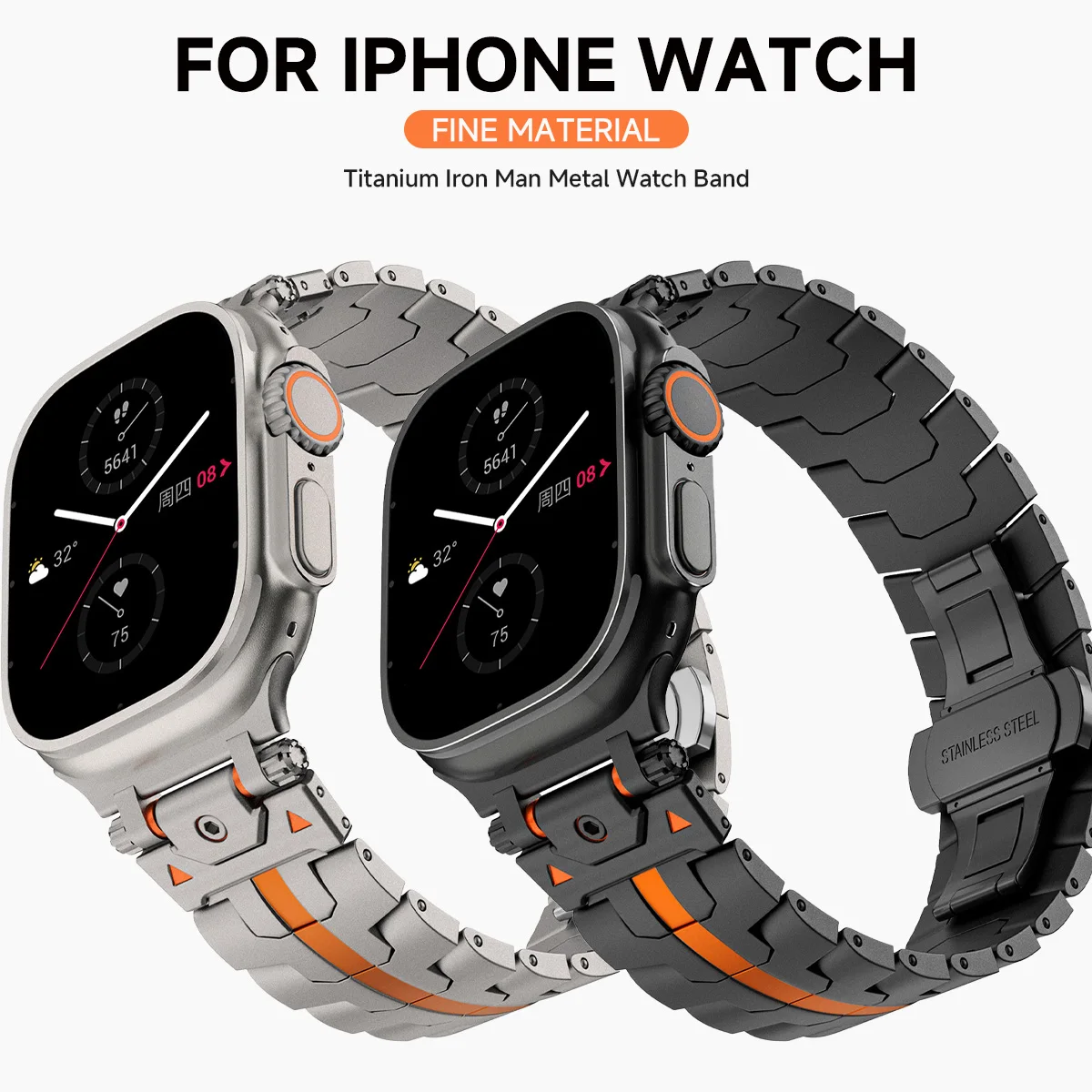 Luxury Stainless Steel Strap for Apple Watch Ultra 10 9 8 7 49mm46mm 45 41mm 44 40 38mm Link Bracelet for IWatch Series Band image 2