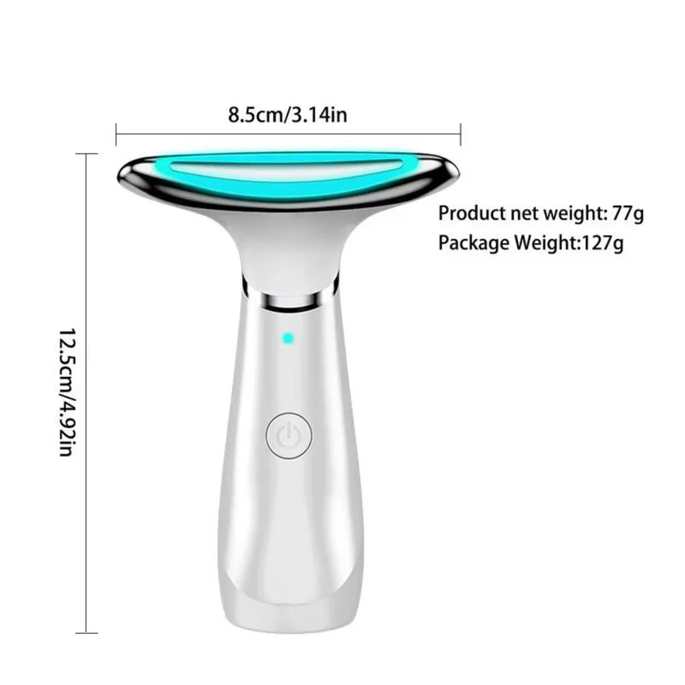 مدلك الرقبة Led العلاج الجمال تقليل خطوط الرقبة تشديد إزالة الوجه التجاعيد ثابت رفع الوجه الاسترخاء أداة