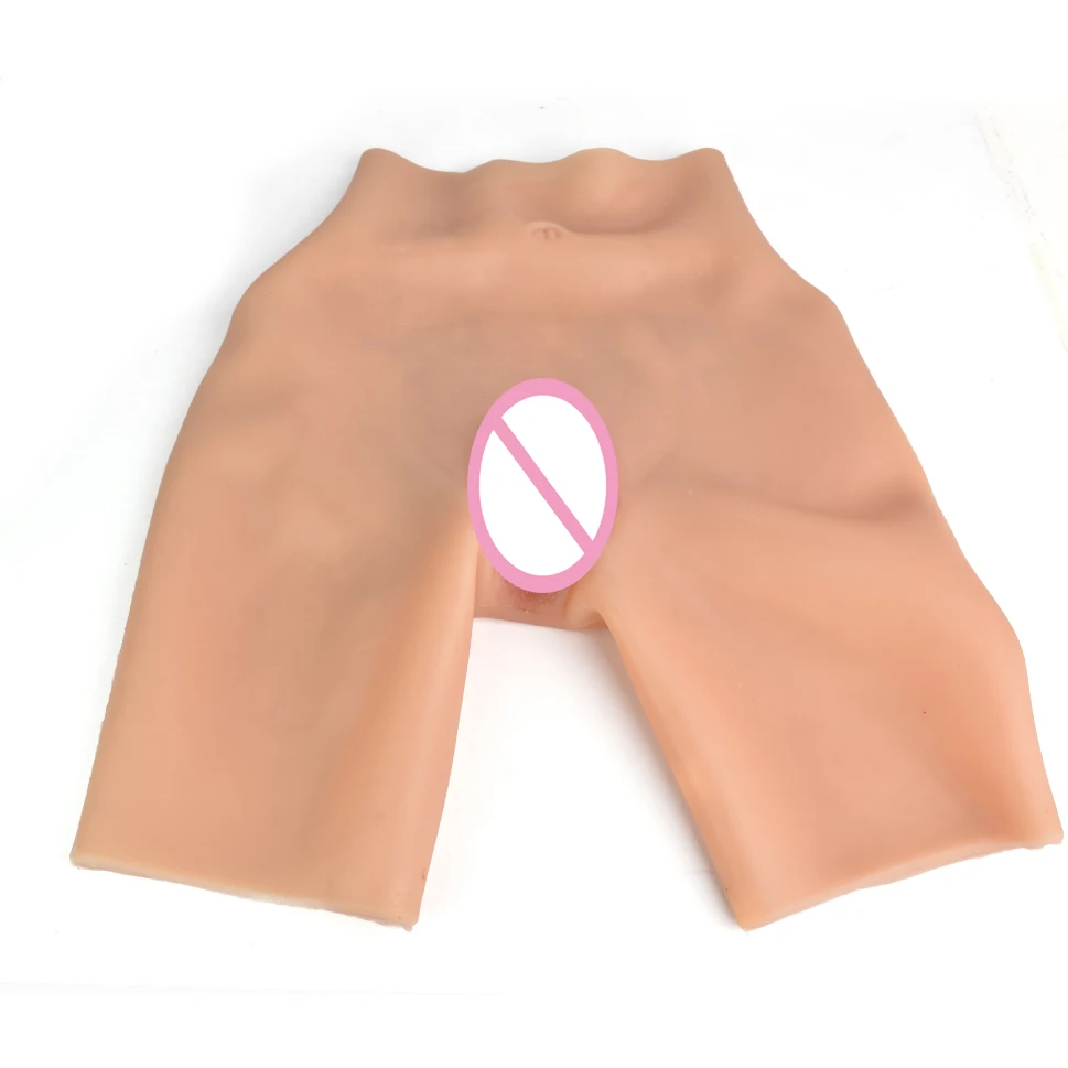 FAAK Silicone Hip Enhancer Pants Realistic Buttock Enhancement Fake Vagina Panty Shapewear For Crossdresser Sexy Female Booty