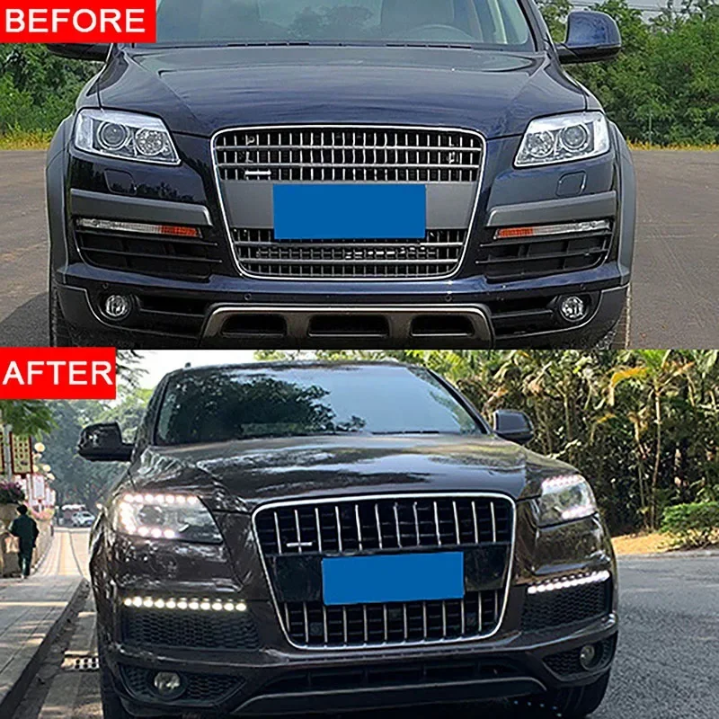 High Quality 2Pcs Car Fog Lights For Audi Q7 2010-2015 (Sport version) LED Flowing Turning / Daytime Running / Turn Signal Lamp