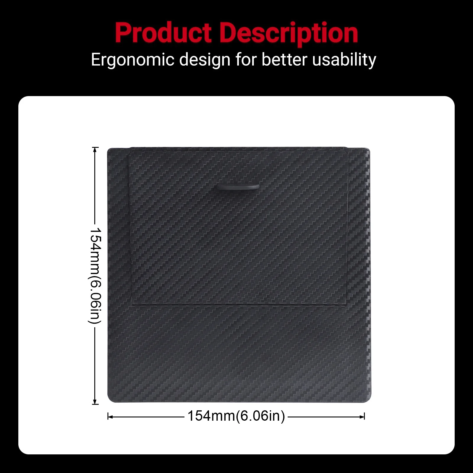 

For Tesla Model 3 Y 2017-2022 2023 Car Central Control Storage Box Cover ABS Carbon Fiber Armrest Hidden Storage Box Accessories