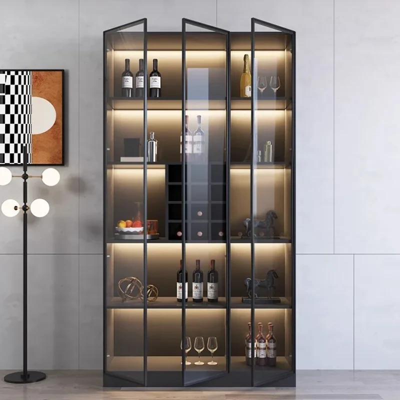 

Luxury Liquor Wine Cabinets Modern Living Room Simplicity Wall Wine Cabinets Display Wooden Botellero Vino Furniture QF50JG