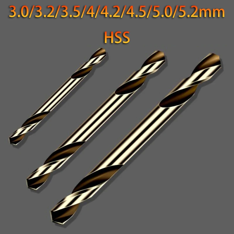 

10pc Double Head Drill Bit HSS Double-edged Cobalt Ultrahard Twist Drill Bit For Metal Stainless Steel Aluminum Alloy Iron Plate