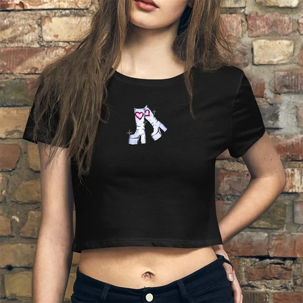 Sabrina Carpenter Fashion Women O-Neck Short Sleeve Fans Gift T-shirt Short N' Sweet Crop Tops T-Shirt Girls