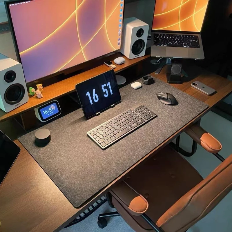 

Non-slip Felt Mouse Pad, Dirt-resistant Oversized Student Solid Color Computer Pad, Thickened Drop Plastic Writing Desk Pad