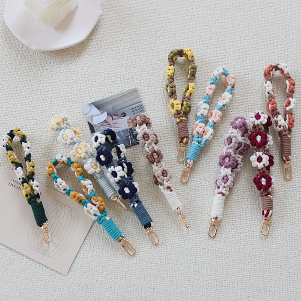 

Cellphone Strap Lanyard Boho Phone Case Rope Keyring DIY Craft Accessories Wrist Lanyard Bracelet Colorful Pendant
