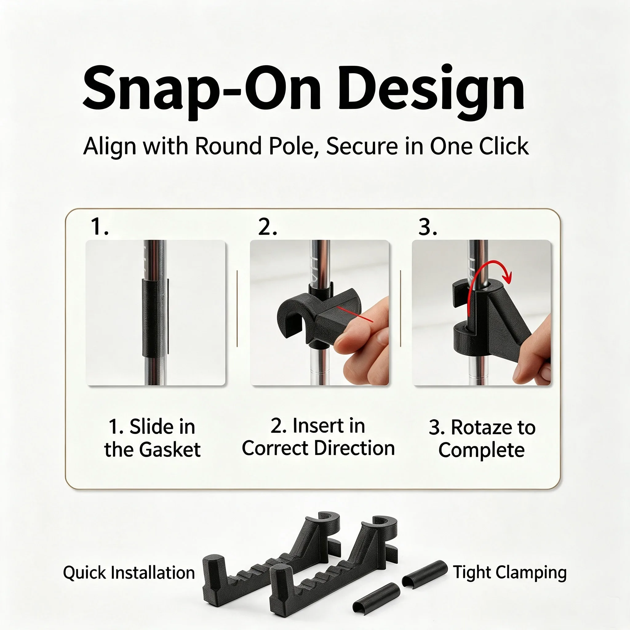1 Paar ACCMOS Snap-On Auto-Bogenhalter, Aufbewahrungsständer für Bogen an der Kopfstütze des Fahrzeugs, passend für 12-14mm Stangen für Compound- und Recurvebögen – Detail 2