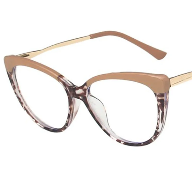 

NEW Anti-Blue Light Glasses TR90 Eyeglasses Cat Eye Spectacles patchwork Color Googles Simplity Eyewaer Women Ornamental