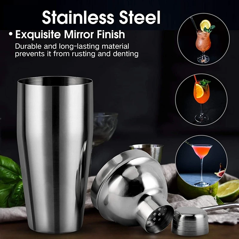 Bar Set Cocktail Shaker Set, Stainless Steel Bartender Kit, Professional Bar Tools For Drink Mixing, Home, Bar, Parties