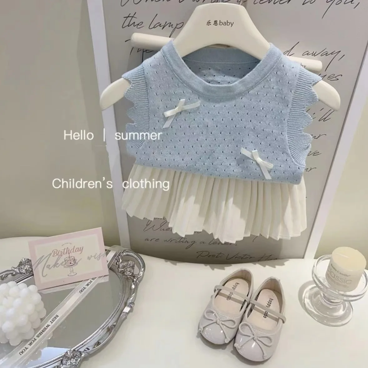 

Girls' Summer Children's Sets 2025 Princess Girls Top Fashionable Vest Skirt Two Piece Set Girls Clothes Set 1 To 5 Years