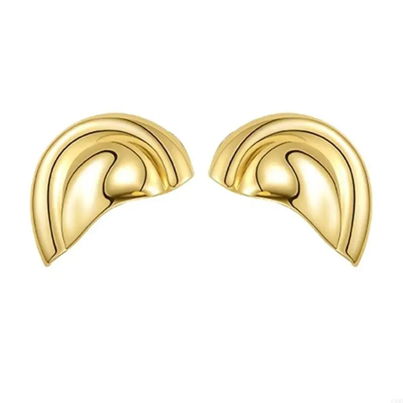 

Fashionable Half Circle Ear Cuff Jewelry In Gold or Silver For Everyday Wear F3MD