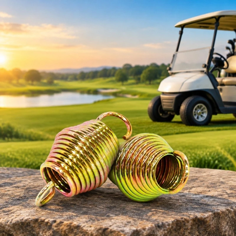 Brake Return Spring Set with Looped End and Coiled Metal Construction for Golf Cart and Electric Vehicle Brake System 24BD
