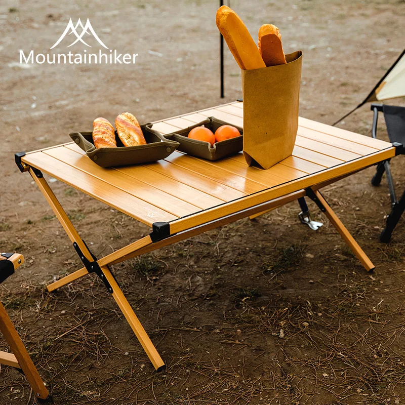 

Portable Folding Wooden Table Outdoor Camping Picnic Barbecue Egg Roll Table Outdoor Indoor Fold Table Furniture Camp Equipment