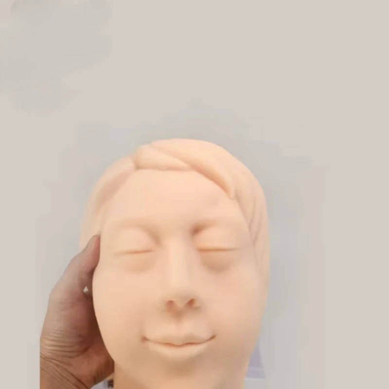 

High Quality Bone Containing Female Silicone Practice Head Model Medical Teaching Beauty Practice Model