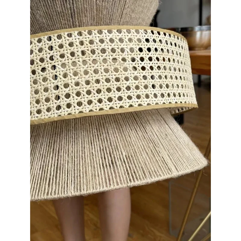 

Винтажная люстра ваби-саби ручной работы из пеньковой веревки B&B чайная комната B&B бар кафе светодиодный светильник для ресторана в античном стиле