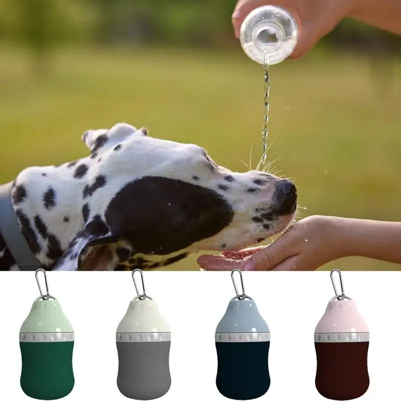 Dog Travel Water Bottle With Carabiner Dog Accessories For Small Dog 400ml Portable Dog Water Bottle Pet Small Water Dispenser