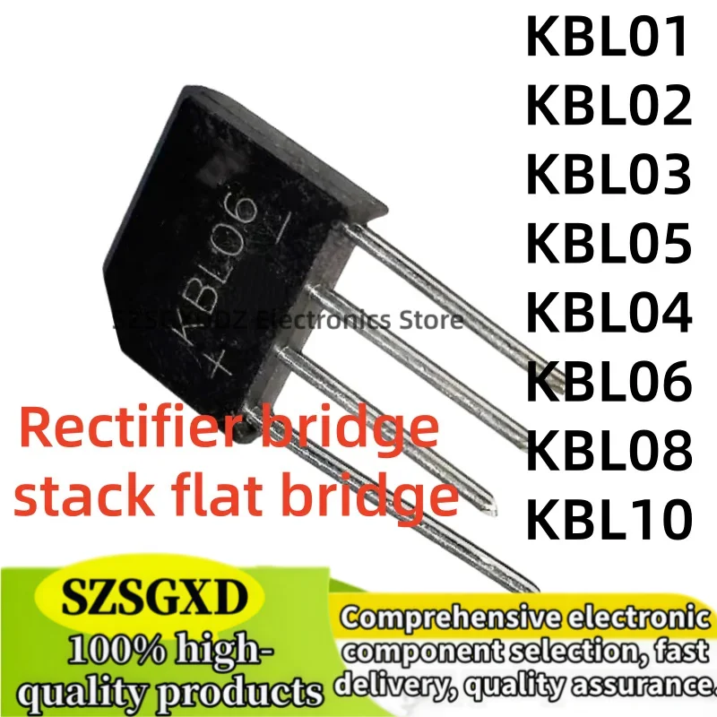 10-20Uds 100% nuevo quality KBL06 KBL08 KBL10 KBL01 KBL02 KBL03 KBL04 KBL05 Rectifier bridge stack flat bridge