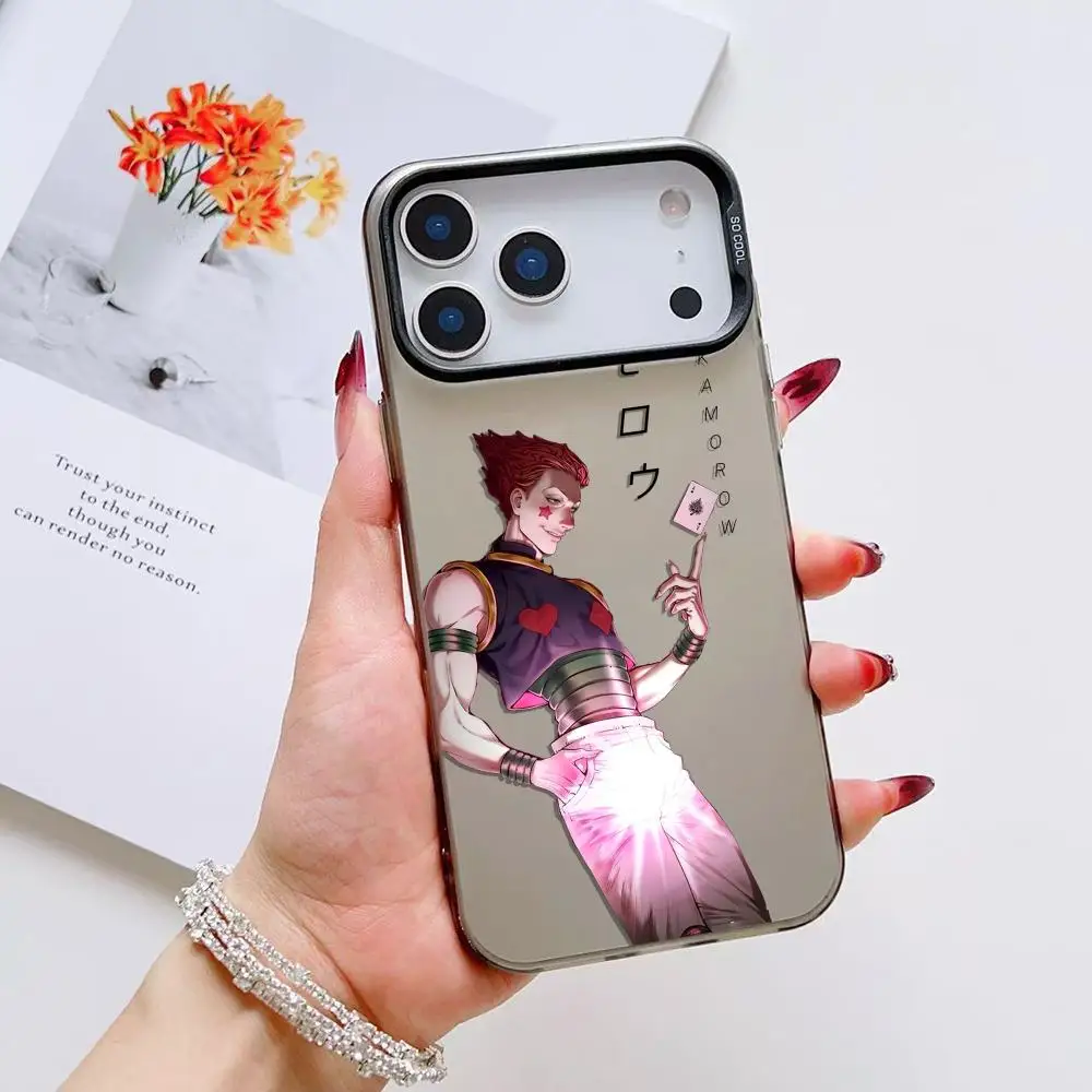 اليابان أنيمي هنتر H-Hunter جراب هاتف آيفون 17 16 15 14 13 12 11 برو ماكس الهواء ماتي ليزر أورورا للصدمات فوندا