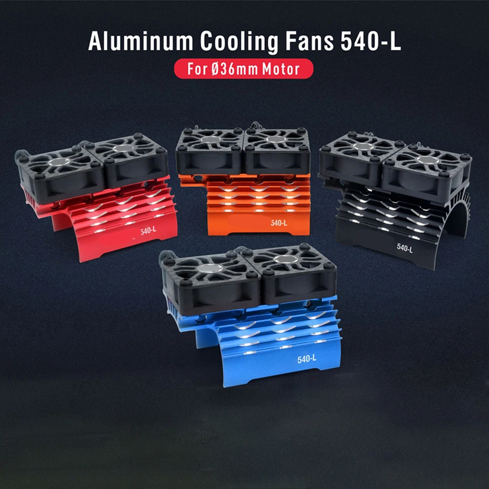 

Brushless Motor Cooler Fan for RC Cars with 28/29/36mm Compatibility Aluminum Alloy Frame and Dual Fan Airflow Enhancement