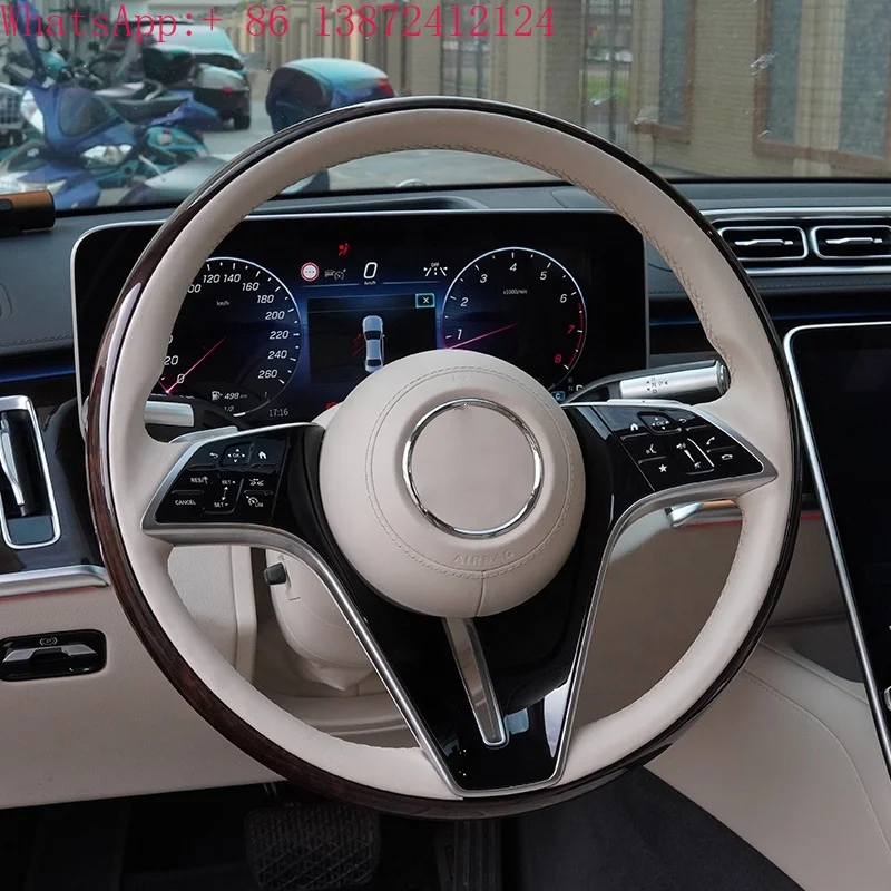 

C217 W212 W213 W223 W222 S63 C63 GLA45 C43 SLC Suitable for Mercedes Benz AMG W205 GLA Class Maybach Peach Wood Steering Wheel