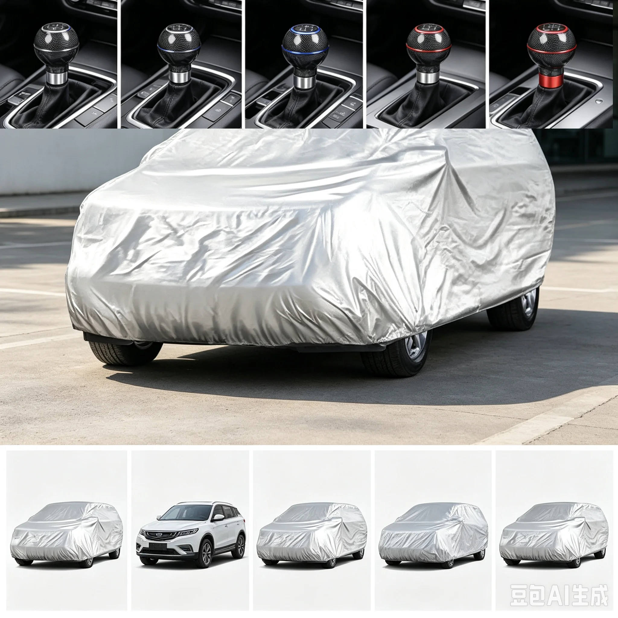 SIZE 5.2x1.9x1.8m Car Cover Multi-Purpose Vehicles SUV Full Van Waterproof Cover Outdoor UV Snow Heat Dust Rain Resistant