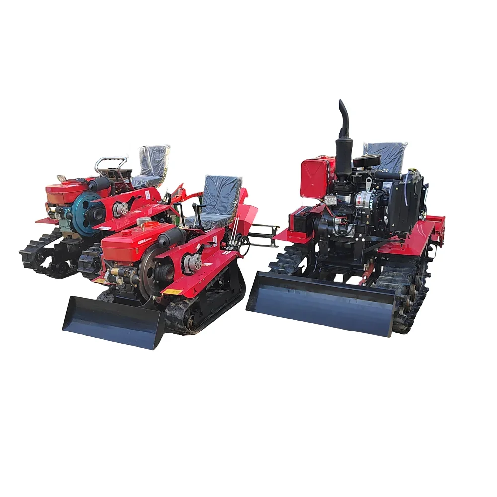 Crawler Tractor rotary tiller Hot Sales  Rice Paddy Field Light Crawler Tractor Machine Agricultural Farm Equipment