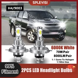 2PCS LED H4/9003 Headlight High Low Beam 70W 8000LM For Toyota Hilux MK7 2005 2006 2007 2008 2009 2010 2011 2012 2013 2014 2015