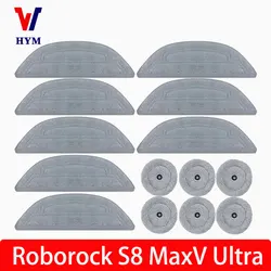 Mop Accessories Roborock S8 MaxV Ultra Robot Vacuum Cleaner Main Side Brush Hepa Filter Dust Bags Spare Parts