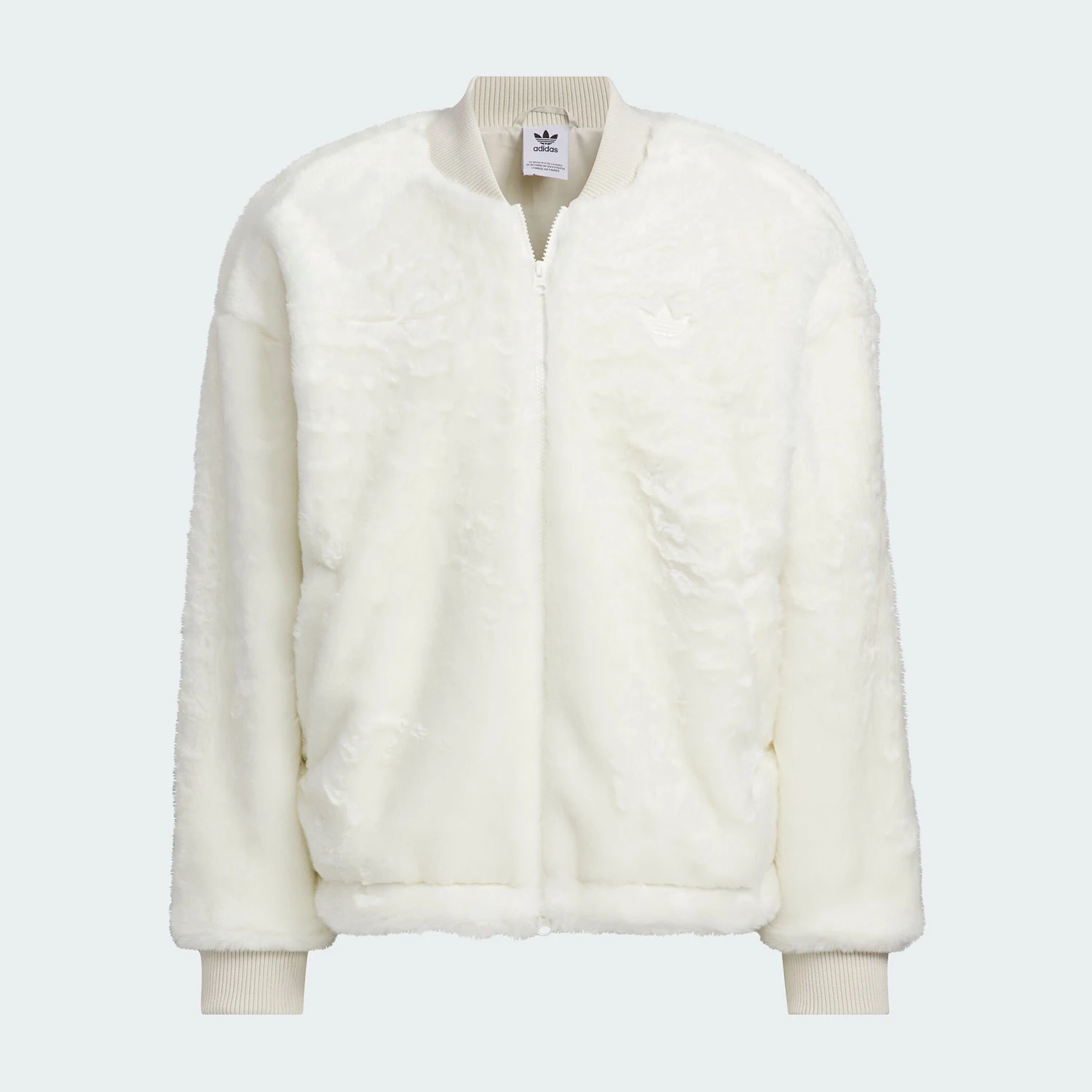 Adidas genuine clover men's and women's simple plush casual loose jacket JD3777