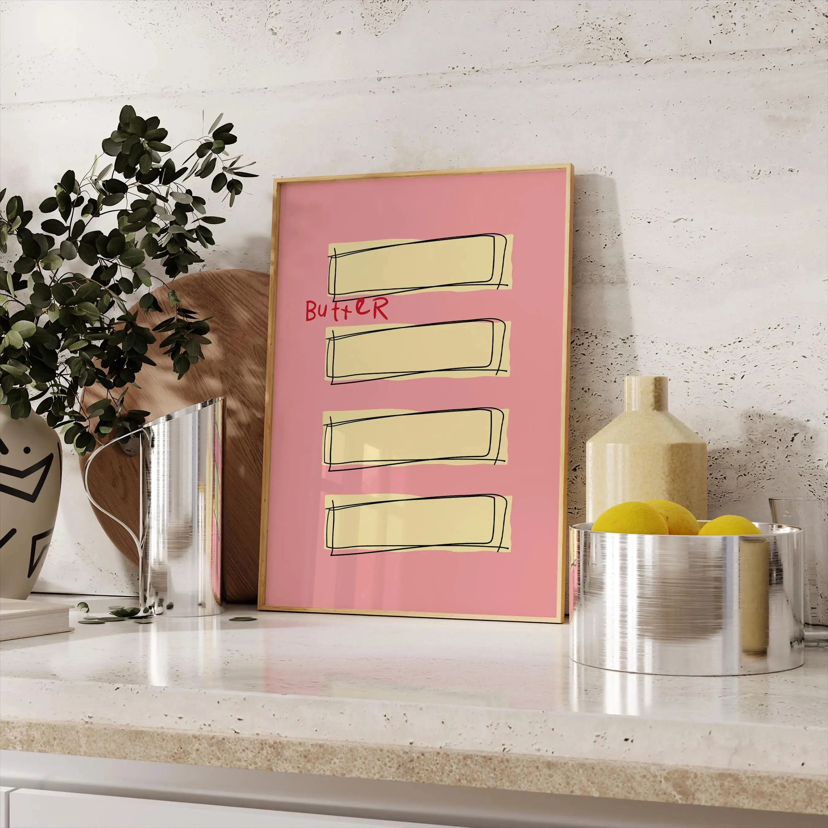 1 szt. bezramowy plakat z masł – Kitchen Baking Wall Art recenzja i cena