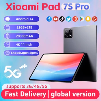 2025 NIEUWE Originele MI Tablet 11 inch Snapdrago 8gen2 Pad 7SPro HD 4K Android 14 16 GB + 1 T 20000 mAh 5G Dual SIM WiFi GPS Tablet PC