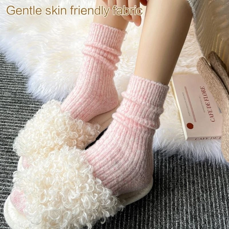 

1 Pair Women Winter Wool Socks Ladies Thermal Thick Warm Wool Socks Breathable 15UB