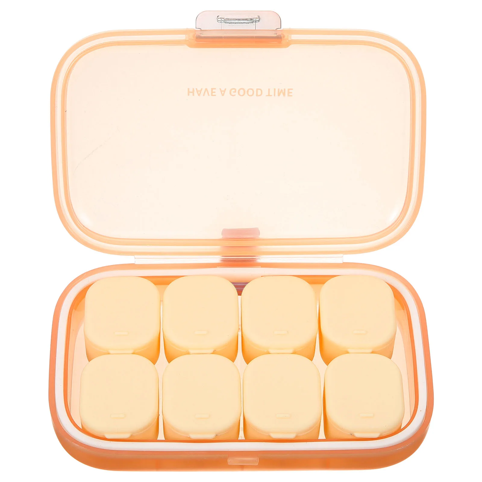 

Портативная мини-коробка для таблеток, кремово-белая, маленький размер, герметичный органайзер для хранения лекарств, компактный дорожный футляр для ежедневного использования, многоразовый пластик