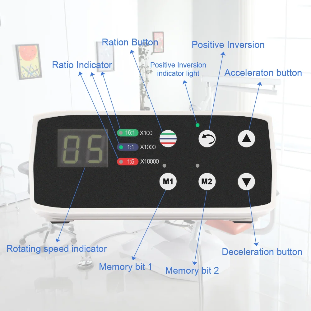 E dental brushless motor kit e-type LED surgical machine low speed handpiece micromotor inner spray contra angle dental hospital